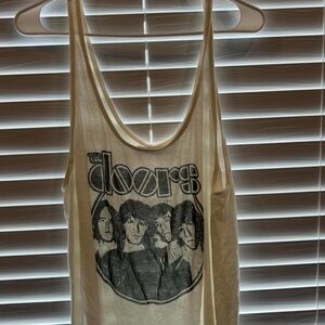 The Doors Graphic Tank Top - Cream